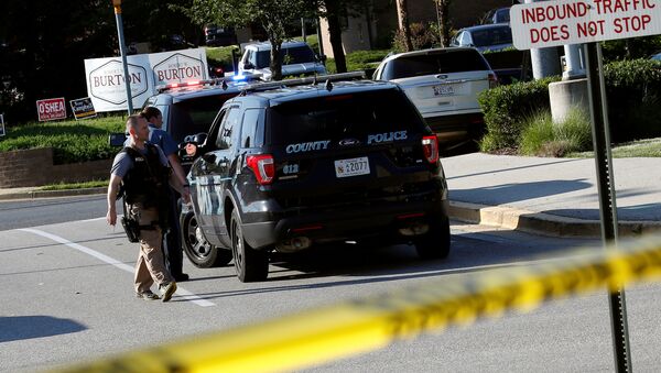 Lugar del tiroteo en Annapolis, EEUU - Sputnik Mundo