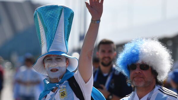 Los hinchas argentinos durante el Mundial de Rusia - Sputnik Mundo