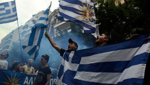 Las protestas en Grecia contra el acuerdo con Macedonia - Sputnik Mundo