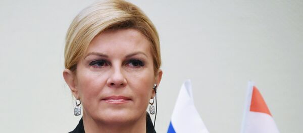 La presidenta de Croacia, Kolinda Grabar-Kitarovic La presidenta de Croacia, Kolinda Grabar-Kitarovic - Sputnik Mundo
