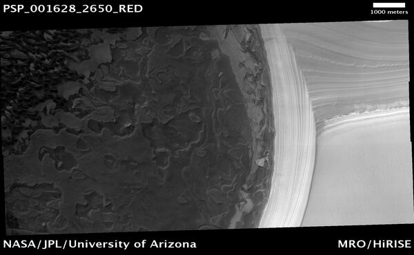 Depósitos estratificados del Polo Norte de Marte (1 de diciembre de 2006) - Sputnik Mundo