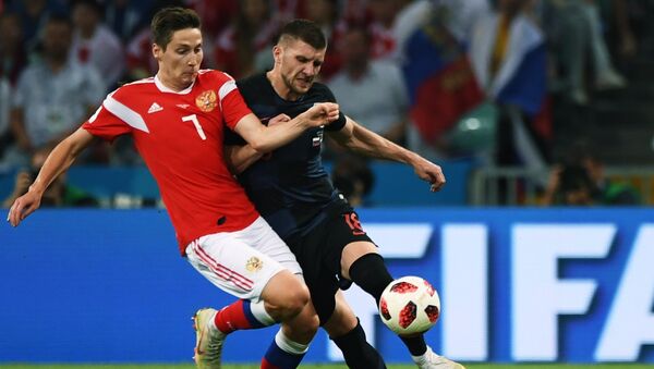 Daler Kuzyaev (Rusia), Ante Rebić (Croacia) - Sputnik Mundo