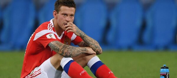 El jugador ruso Fiodor Smolov, quien no marcó su penal, después del partido contra Croacia - Sputnik Mundo