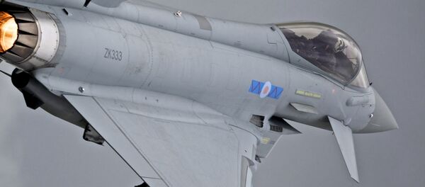 El europeo Eurofighter Typhoon, el caza mas moderno creado con participacion britanica (imagen referencial) - Sputnik Mundo