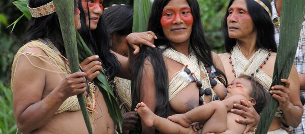 Mujeres del pueblo ecuatoriano huaorani - Sputnik Mundo