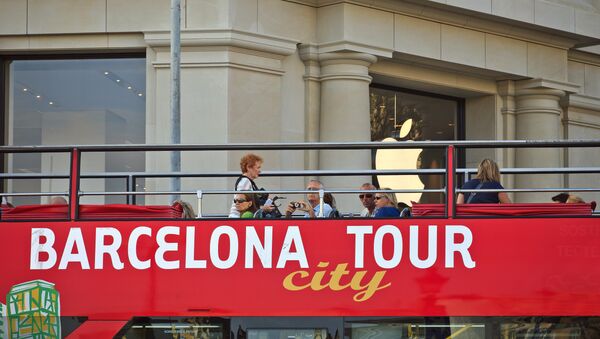 Bus turístico en Barcelona Bus turístico en Barcelona - Sputnik Mundo
