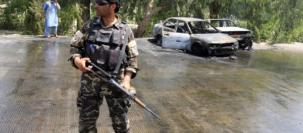 Policía en el lugar del ataque en Jalalabad, Afganistán (archivo) - Sputnik Mundo