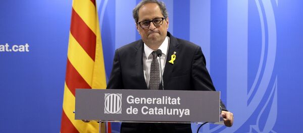 Quim Torra, presidente de la Generalitat de Cataluña Quim Torra, presidente de la Generalitat de Cataluña - Sputnik Mundo