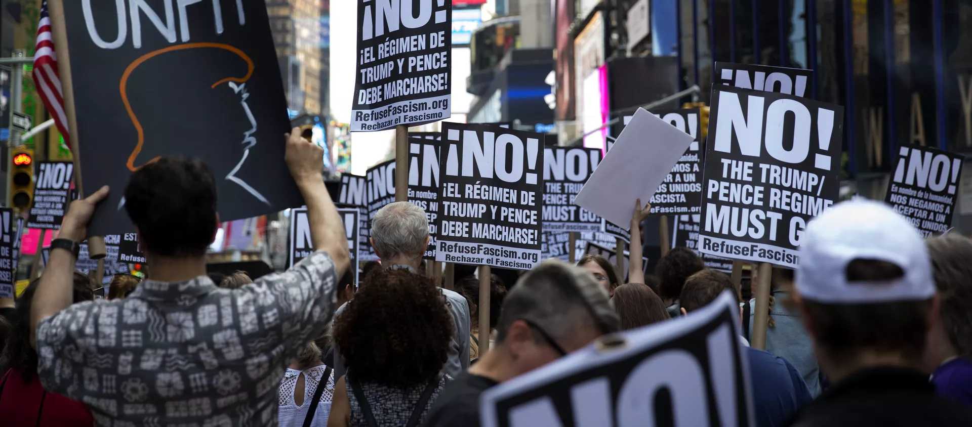 Una manifestación contra Donald Trump en Nueva York, EEUU (archivo) Una manifestación contra Donald Trump en Nueva York, EEUU (archivo) - Sputnik Mundo, 1920, 12.07.2018
