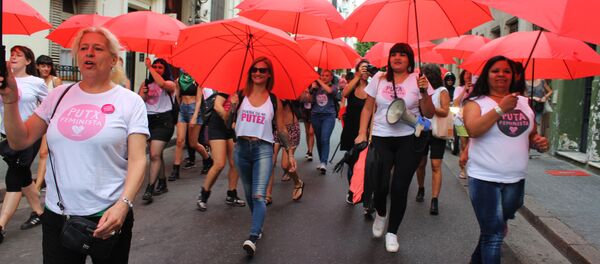 Participación de Trabajadoras Sexuales en el Paro Internacional de Mujeres, Lesbianas, Travestis y Trans en Argentina. - Sputnik Mundo