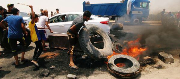 Protestas en Basora, Irak - Sputnik Mundo