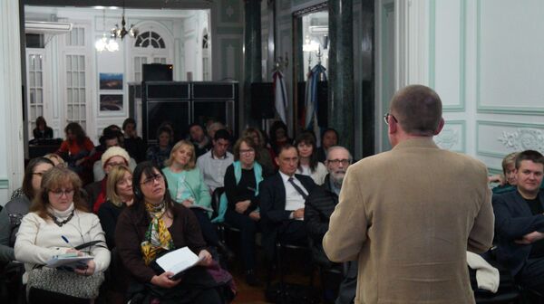 Seminario de la Asociación Internacional de Maestros de la Lengua y Literatura Rusa (MAPRYAL) sobre las riquezas artísticas y filosóficas en la Rusia contemporánea, en la Casa de Rusia, Argentina - Sputnik Mundo
