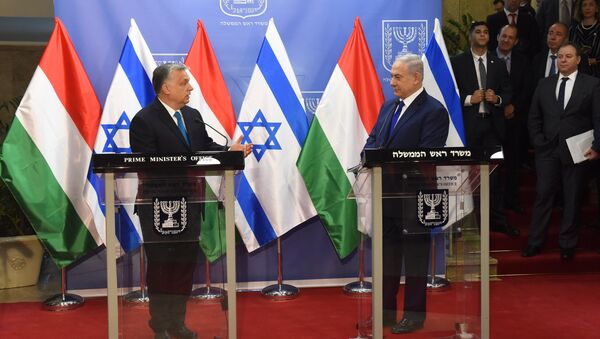 Primer ministro de Hungría, Viktor Orbán y primer ministro de Israel, Benjamín Netanyahu Primer ministro de Hungría, Viktor Orbán y primer ministro de Israel, Benjamín Netanyahu - Sputnik Mundo