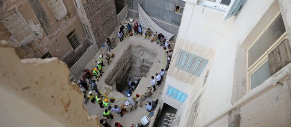 Lugar en el que se halló el sarcófago negro de Alejandría - Sputnik Mundo