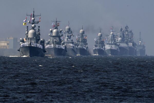 Ensayo del desfile por el Día de la Armada de Rusia, en fotos - Sputnik Mundo