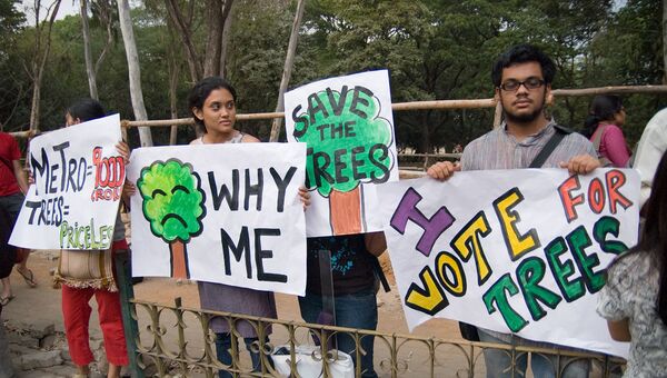 Los activistas defendiendo la deforestación - Sputnik Mundo