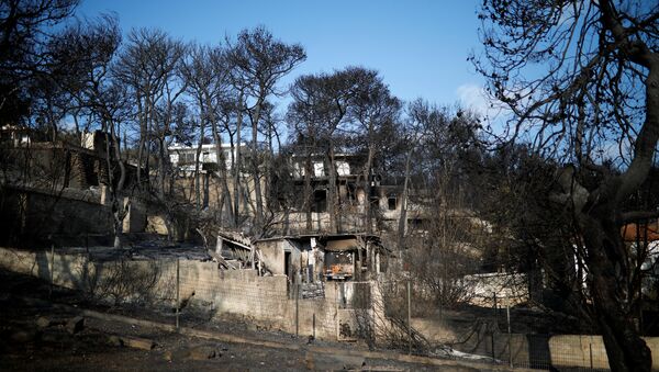 Consecuencias de incendios en Grecia - Sputnik Mundo