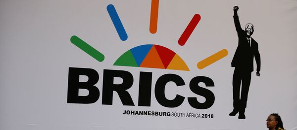 Logo del BRICS en Sudáfrica - Sputnik Mundo