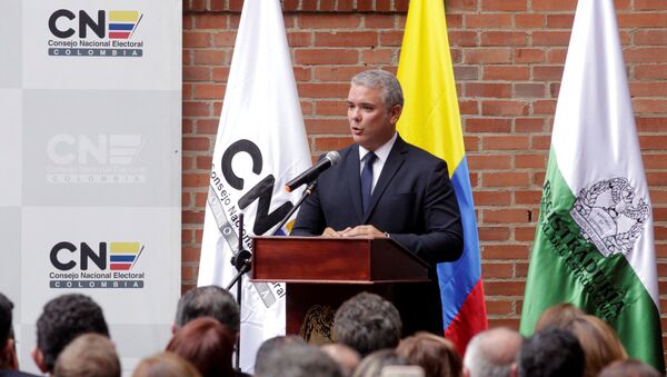 Iván Duque, presidente de Colombia - Sputnik Mundo