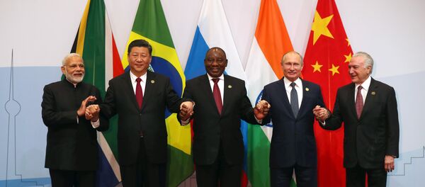 Presidentes de los países del grupo BRICS en Sudáfrica - Sputnik Mundo