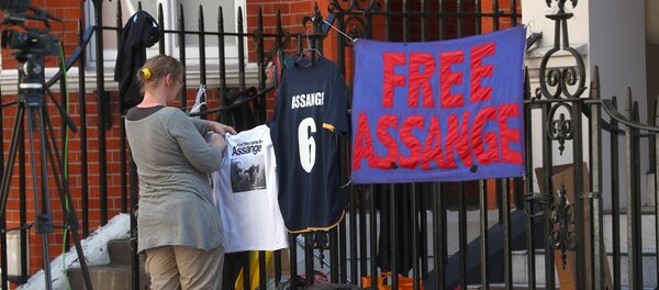 La embajada de Ecuador en el Reino Unido donde se encuentra Julian Assange La embajada de Ecuador en el Reino Unido donde se encuentra Julian Assange - Sputnik Mundo