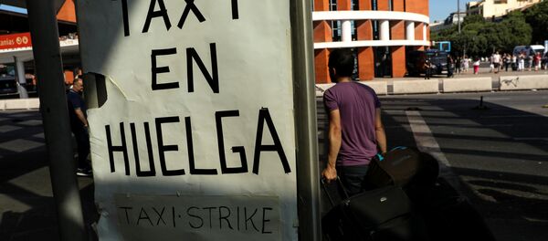 Huelga de taxistas en España - Sputnik Mundo