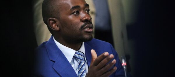 Ellíder del partido opositor Movimiento para el Cambio Democrático de Zimbabue, Nelson Chamisa - Sputnik Mundo