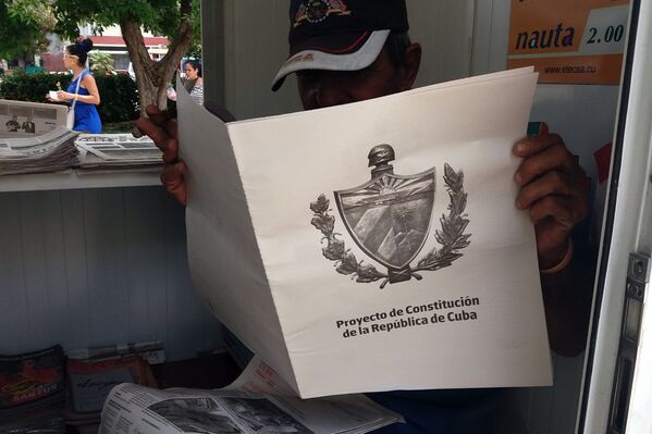 Proyecto de nueva Constitución en Cuba Proyecto de nueva Constitución en Cuba - Sputnik Mundo