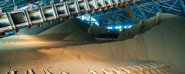 Producción de fertilizantes fosfatados en una fábrica de PhosAgro - Sputnik Mundo