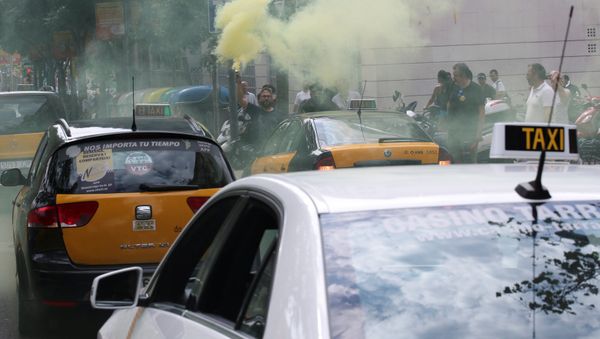 Huelga de taxistas en España Huelga de taxistas en España - Sputnik Mundo