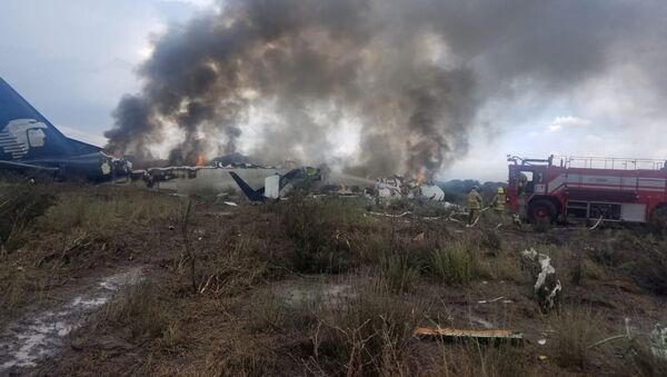 Lugar del siniestro del avión en Durango, México - Sputnik Mundo