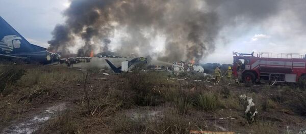Lugar del siniestro del avión en Durango, México - Sputnik Mundo