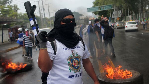 Protestas en Managua, Nicaragua - Sputnik Mundo