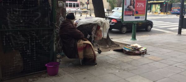 Personas en situación de calle, Buenos Aires, Argentina Personas en situación de calle, Buenos Aires, Argentina - Sputnik Mundo