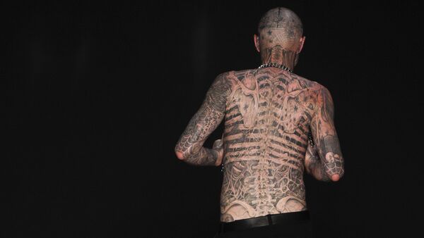 Rick Genest, modelo canadiense, conocido como Zombie Boy - Sputnik Mundo