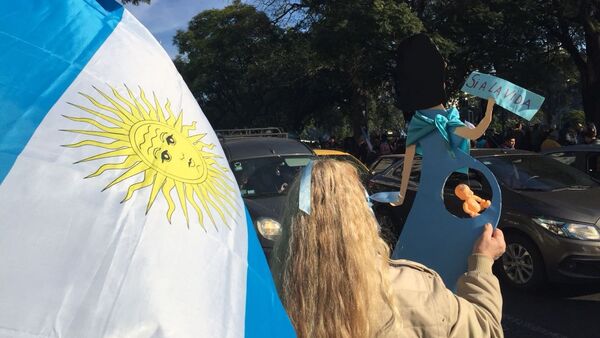 Manifestantes anti abortistas en Buenos Aires, Argentina - Sputnik Mundo