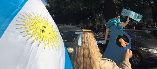 Manifestantes anti abortistas en Buenos Aires, Argentina - Sputnik Mundo