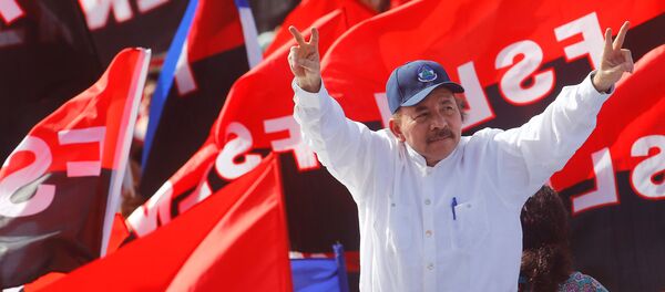 Daniel Ortega, presidente de Nicaragua, durante el 39 aniversario de la victoria sandinista - Sputnik Mundo