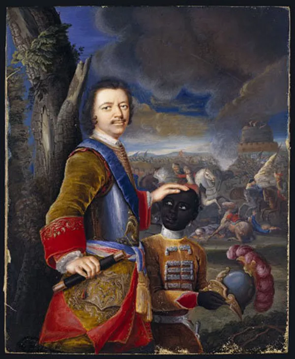 Pedro el Grande con un paje africano (acuarela alemana de 1707) Pedro el Grande con un paje africano (acuarela alemana de 1707) - Sputnik Mundo