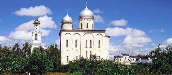 Conjunto arquitectónico del monasterio de Yúriev, la catedral de San Jorge. - Sputnik Mundo