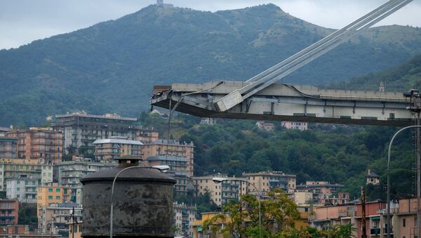 El colapso de un puente en Génova - Sputnik Mundo