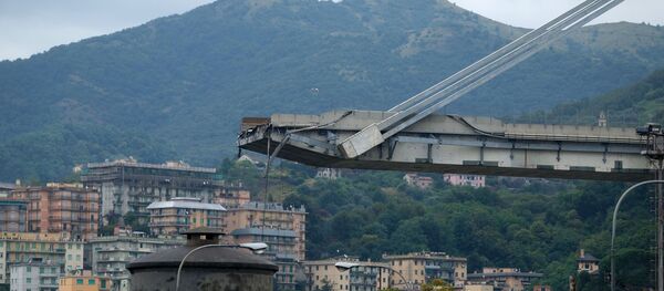 El colapso de un puente en Génova - Sputnik Mundo