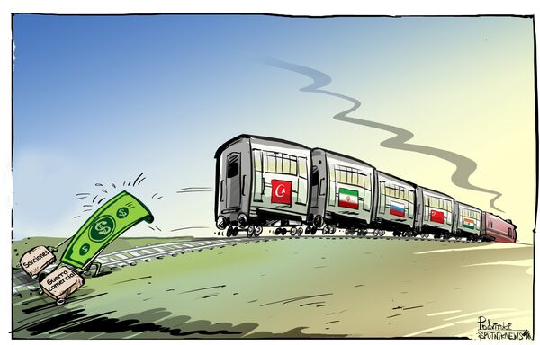 El dólar pierde de vista al tren que desaparece en el horizonte El dólar pierde de vista al tren que desaparece en el horizonte - Sputnik Mundo