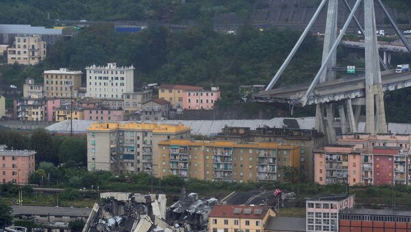 El colapso de un puente en Génova - Sputnik Mundo