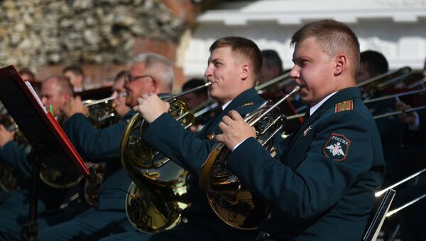 Músicos de la Orquesta Militar Central del Ministerio de Defensa de Rusia (archivo) - Sputnik Mundo