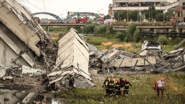 Derrumbe del puente de Génova - Sputnik Mundo