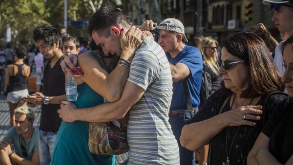 Homenaje a las víctimas del atentado en Barcelona (archivo) - Sputnik Mundo