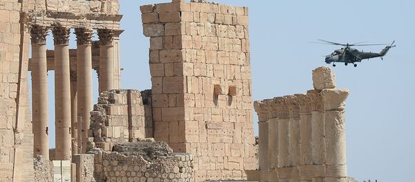 Un helicóptero ruso en Palmira - Sputnik Mundo
