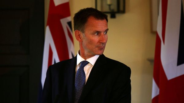El ministro de Exteriores del Reino Unido, Jeremy Hunt El ministro de Exteriores del Reino Unido, Jeremy Hunt - Sputnik Mundo