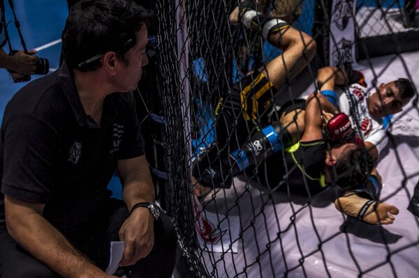 Un juez durante una de las competencias en el Torneo Nacional de Artes Marciales Mixtas - Sputnik Mundo